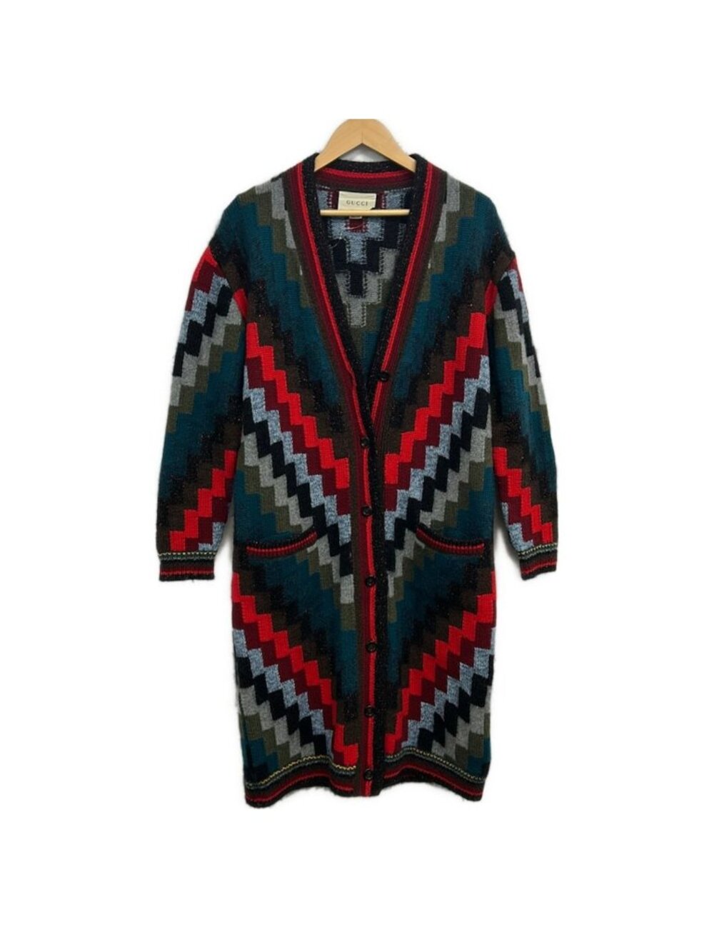 Gucci Cardigan Blue Green Black Multi M